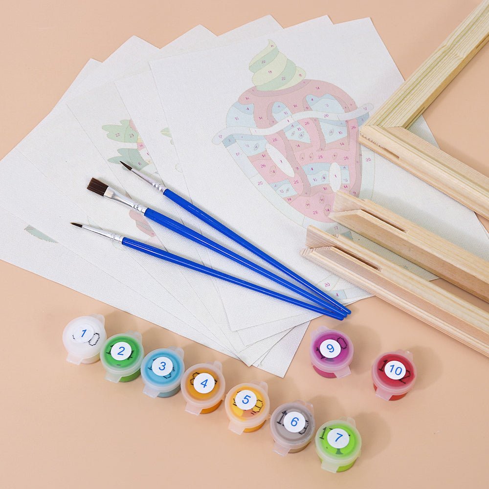 Sweet Treat Moments - Mini Paint by Numbers Kit (6 Pieces) paint by numbers kit