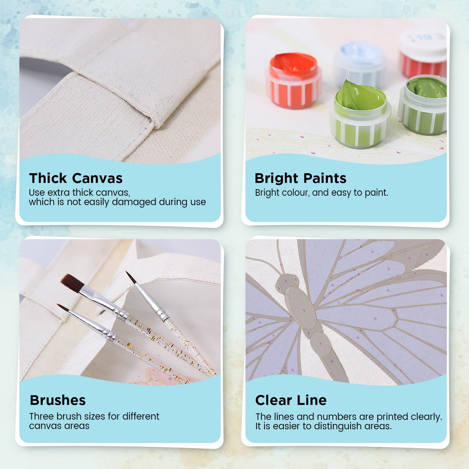 Sapphire Butterfly Carry Bag paint by numbers kit