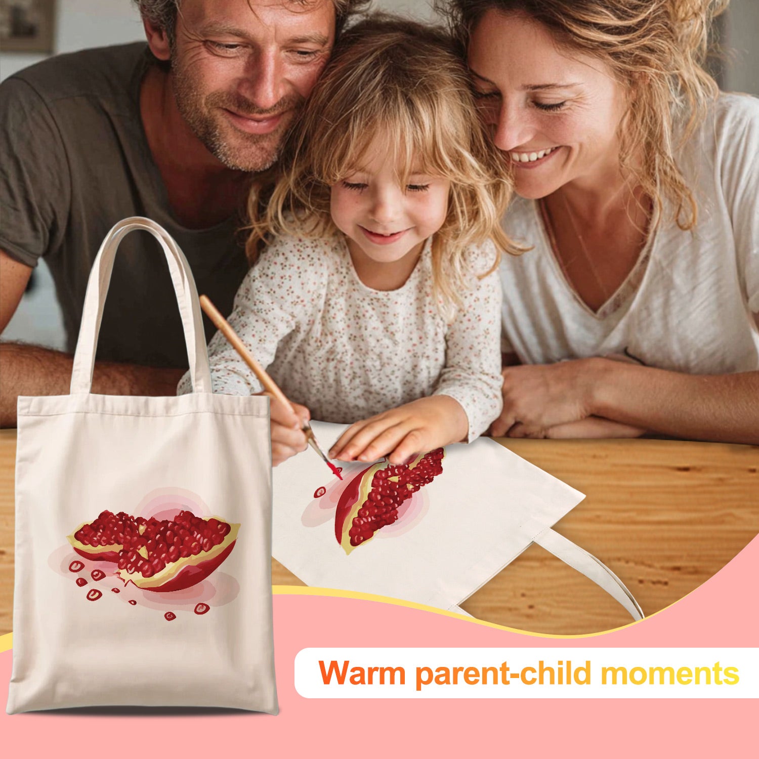 Ruby Pomegranate Carry Bag paint by numbers kit