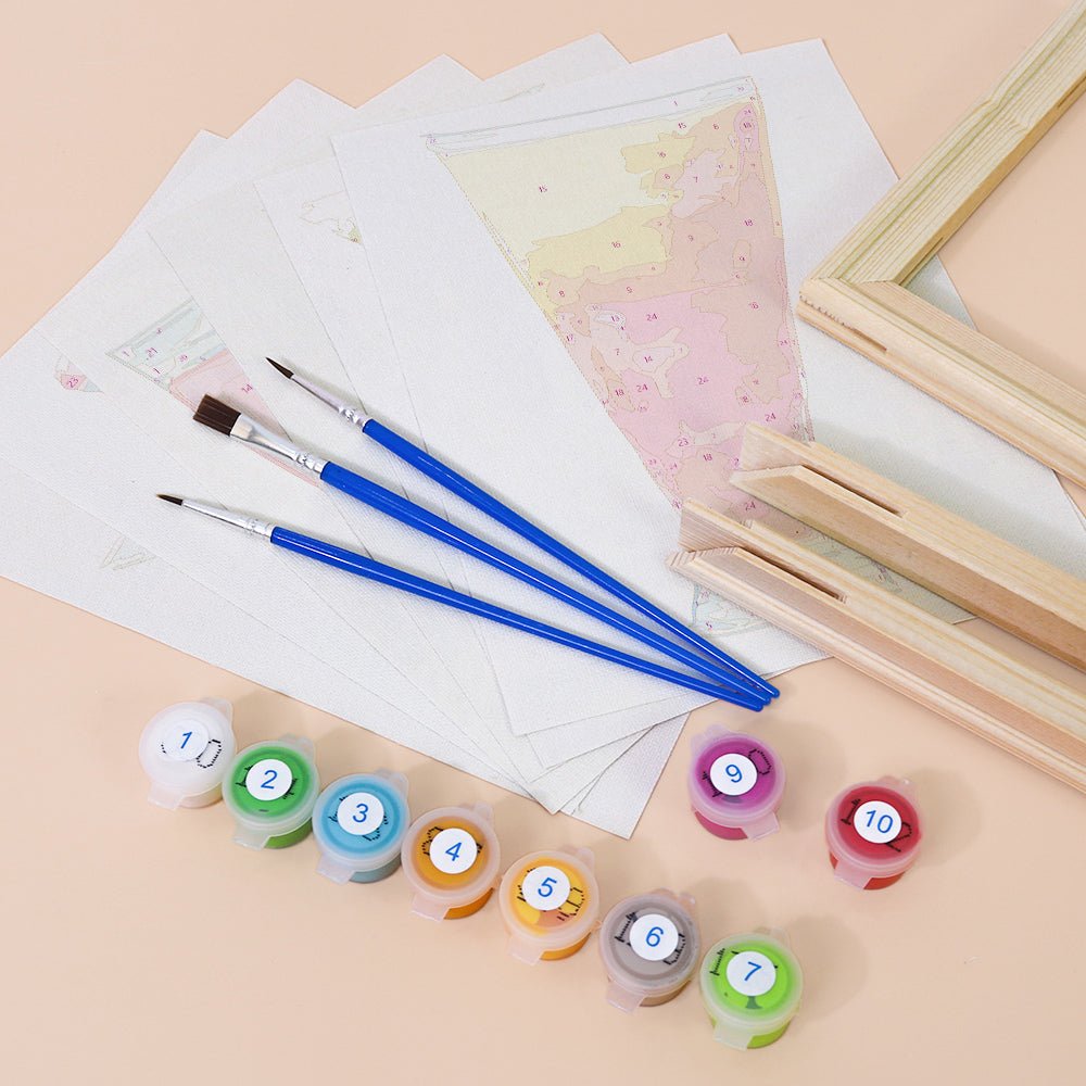 Modern Cocktail Shades - Mini Paint by Numbers Kit (6 Pieces) paint by numbers kit