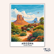 Arizona - Travel Poster paint by numbers kit