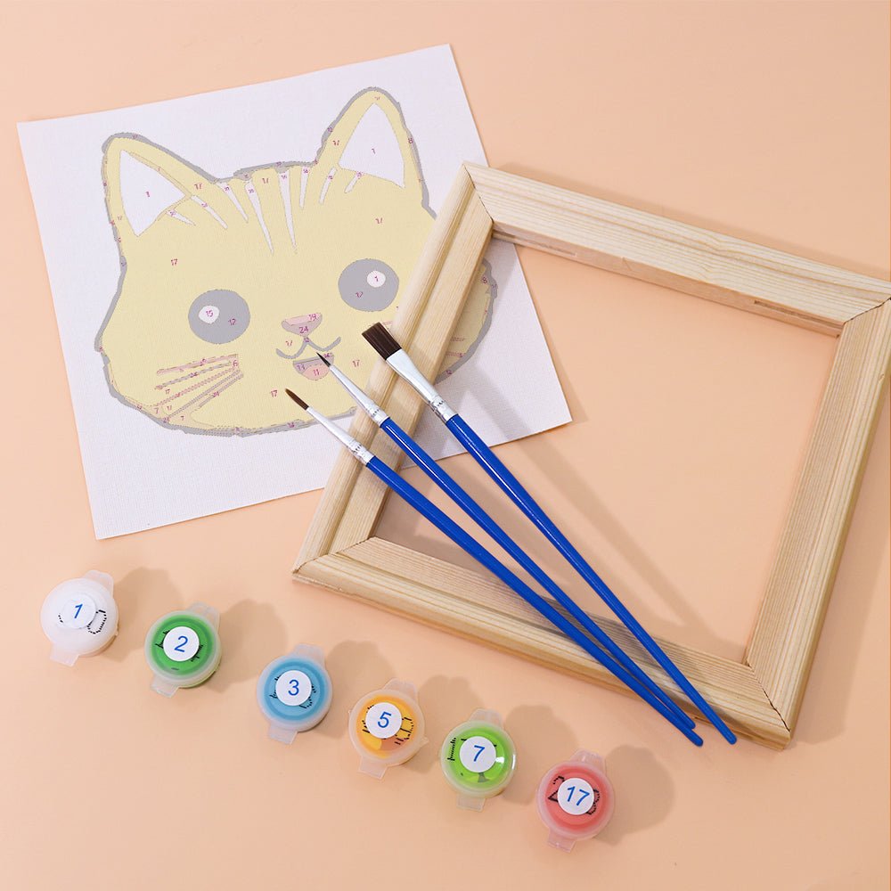 Sweet Animal Faces - Mini Paint by Numbers Kit (6 Pieces) paint by numbers kit
