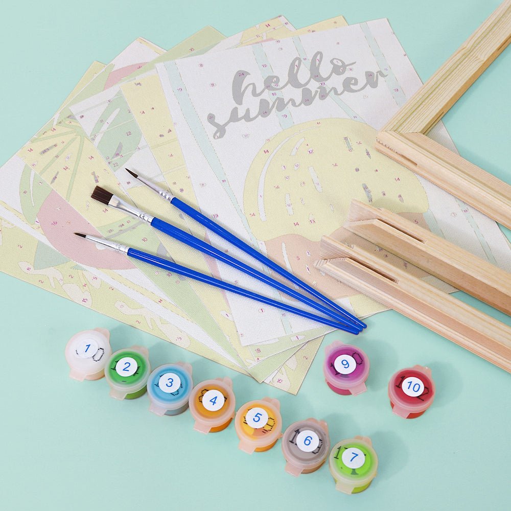 Sweet Summer Joy - Mini Paint by Numbers Kit (6 Pieces) paint by numbers kit