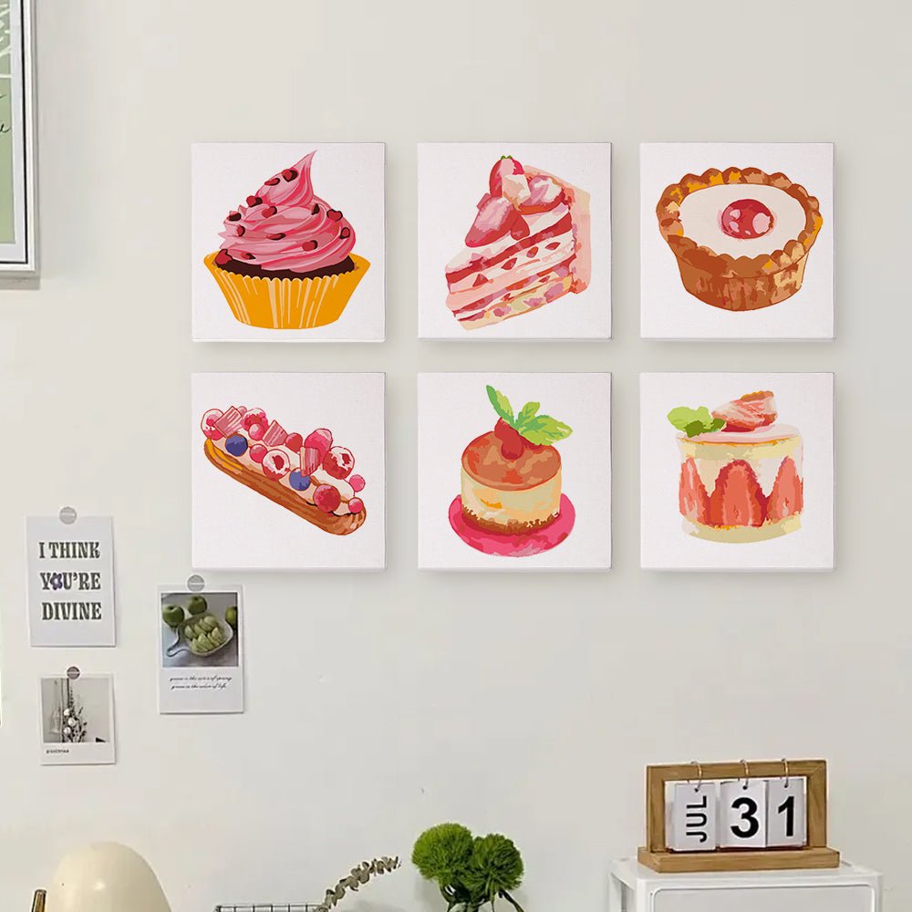 Sweet Treat Delights - Mini Paint by Numbers Kit (6 Pieces)