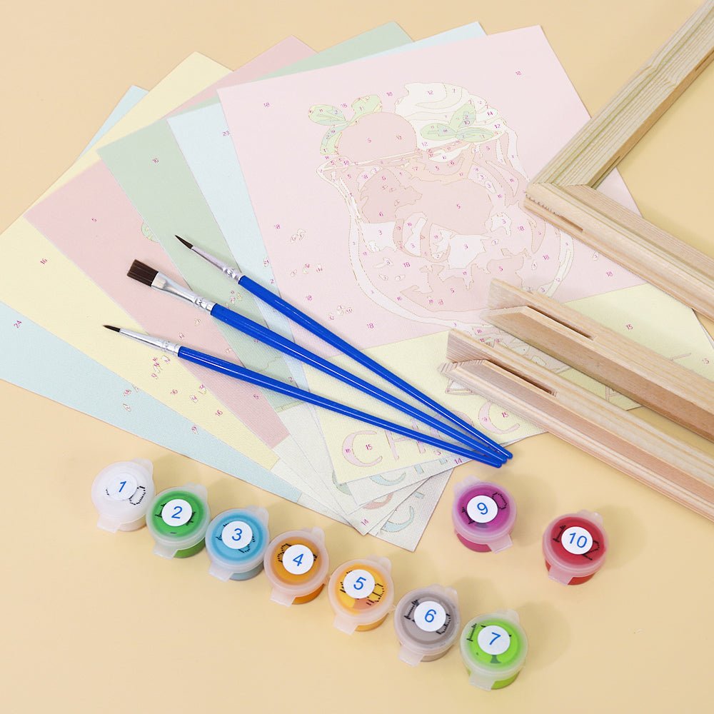 Chocolate Treats - Mini Paint by Numbers Kit (6 Pieces) paint by numbers kit