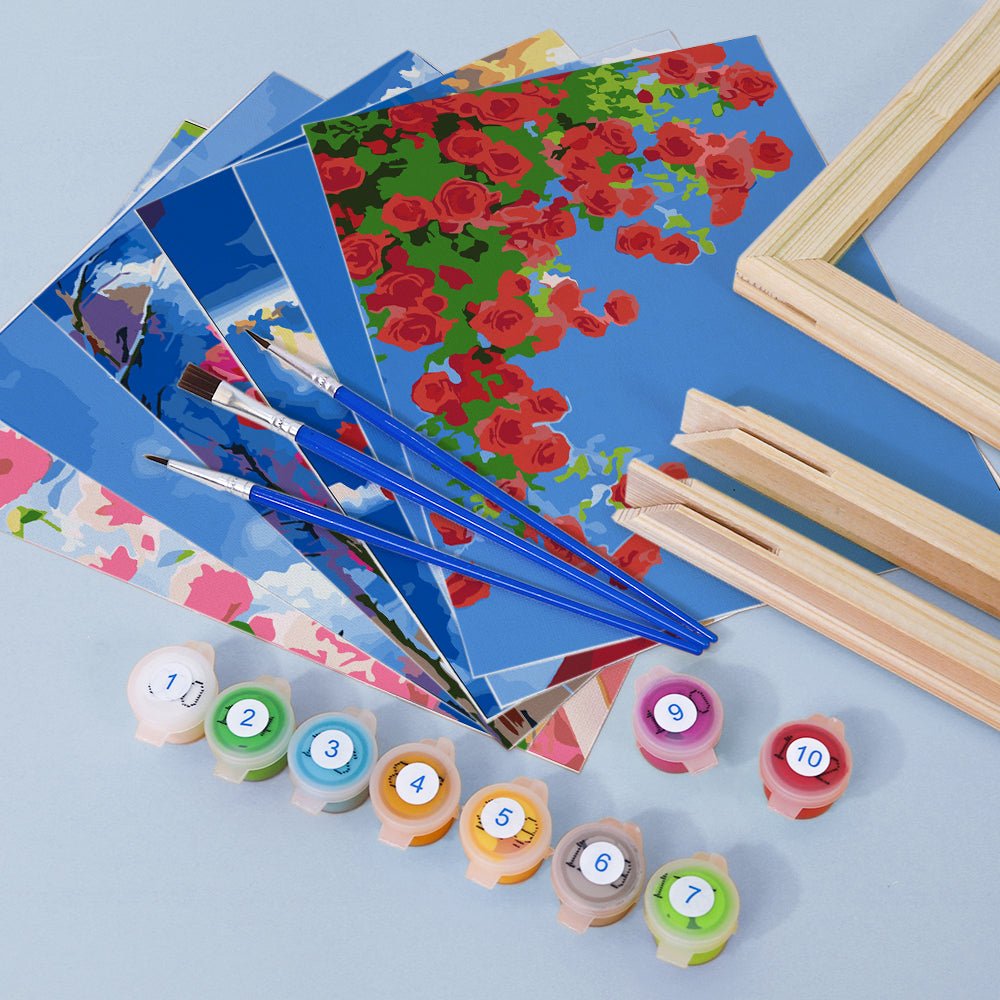 Held in Bloom - Mini Paint by Numbers Kit (6 Pieces) paint by numbers kit