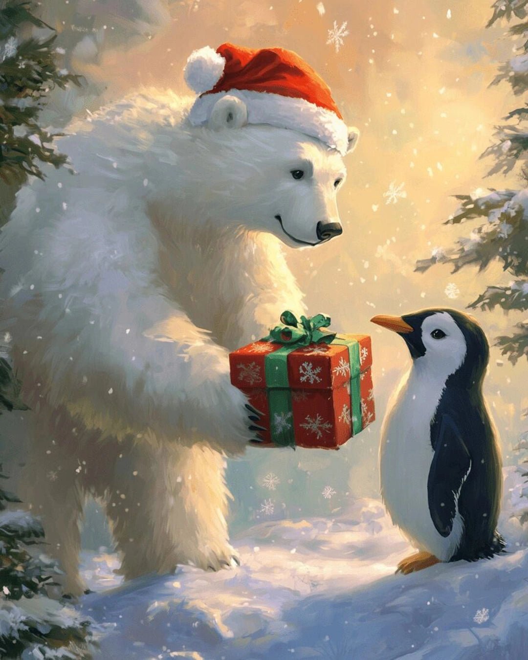 Winter Gift Exchange paint by numbers kit