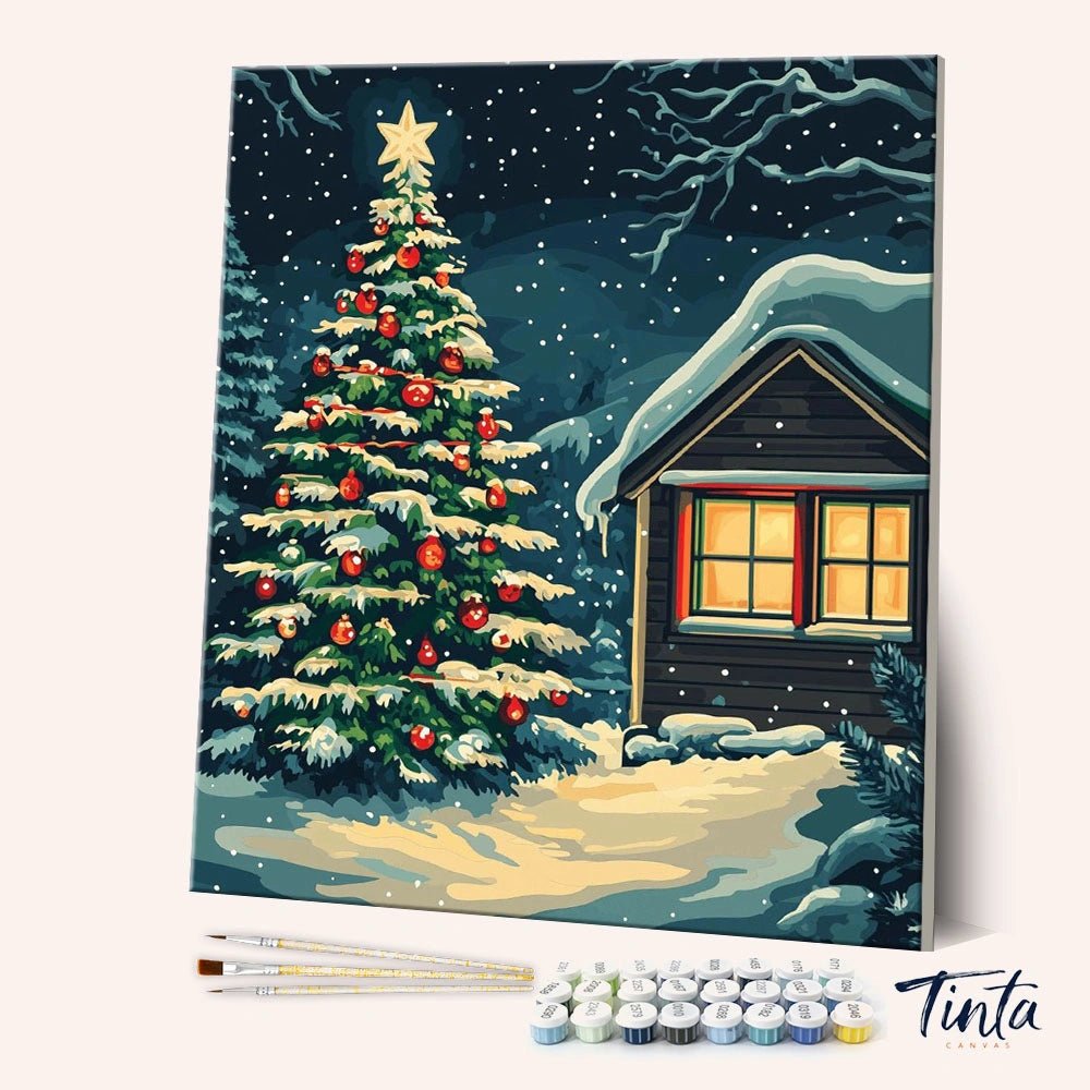 Silent Christmas Night paint by numbers kit