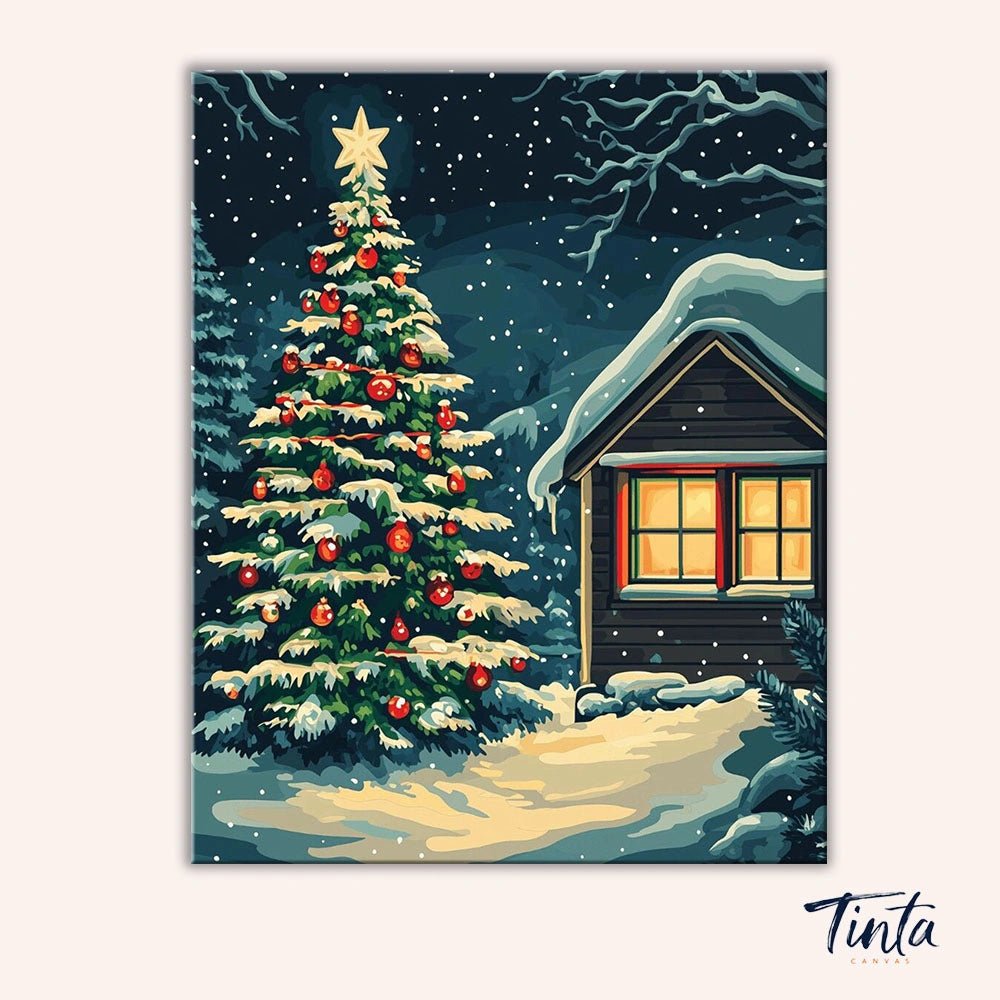 Silent Christmas Night paint by numbers kit