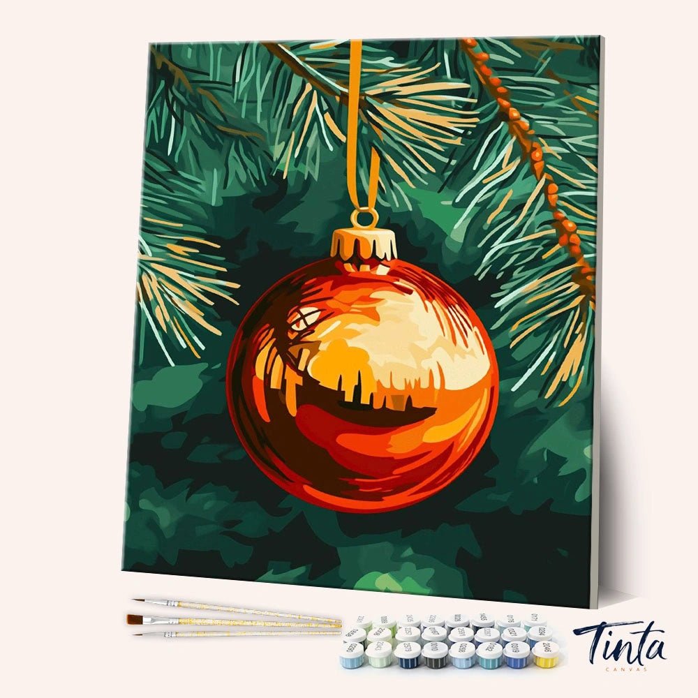 Crimson Holiday Glow paint by numbers kit