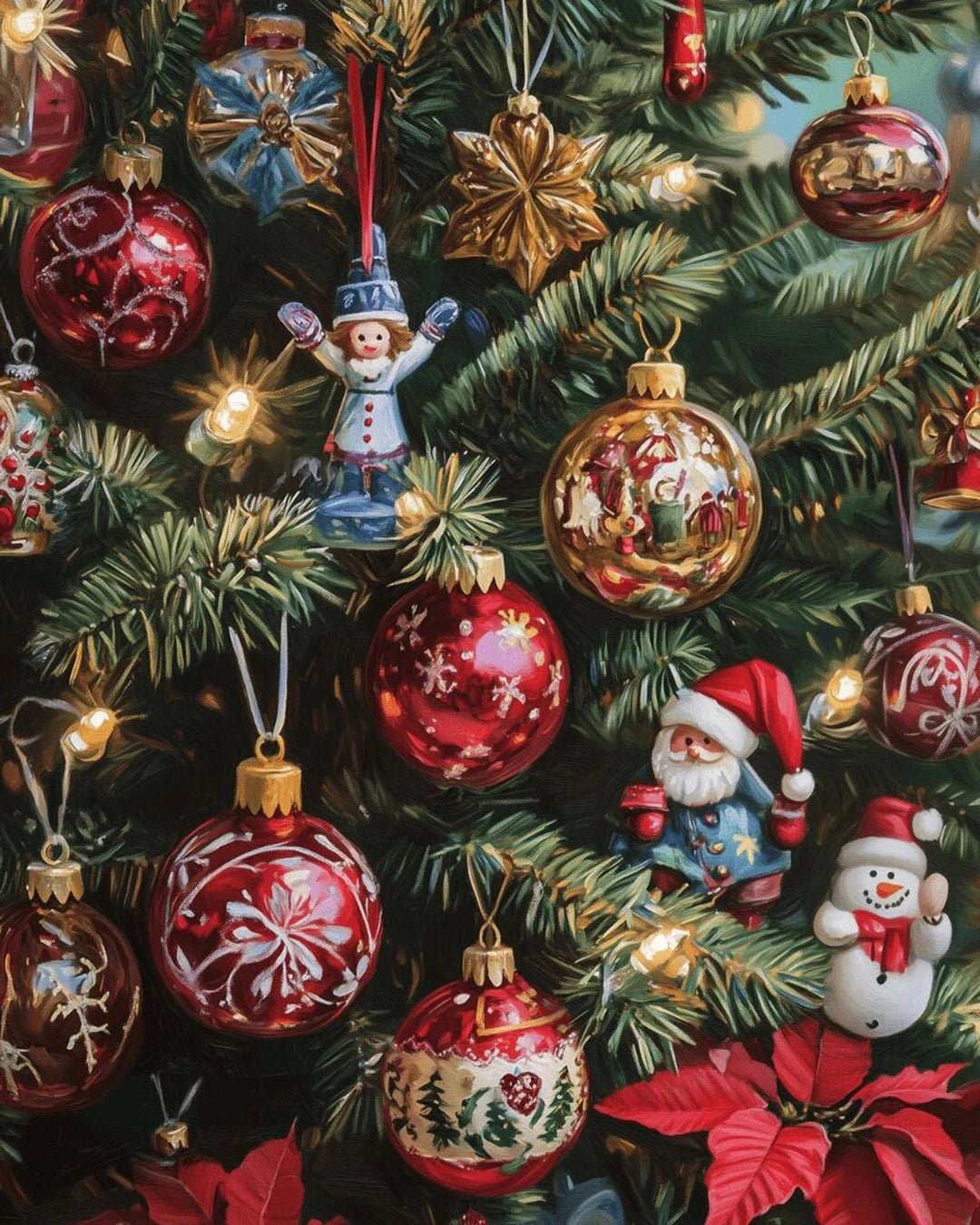 Classic Christmas Keepsakes paint by numbers kit