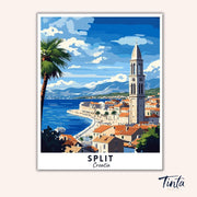 Split - Travel Poster paint by numbers kit