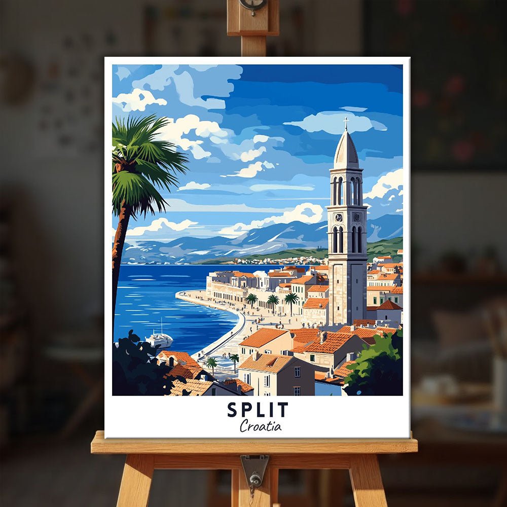 Split - Travel Poster paint by numbers kit