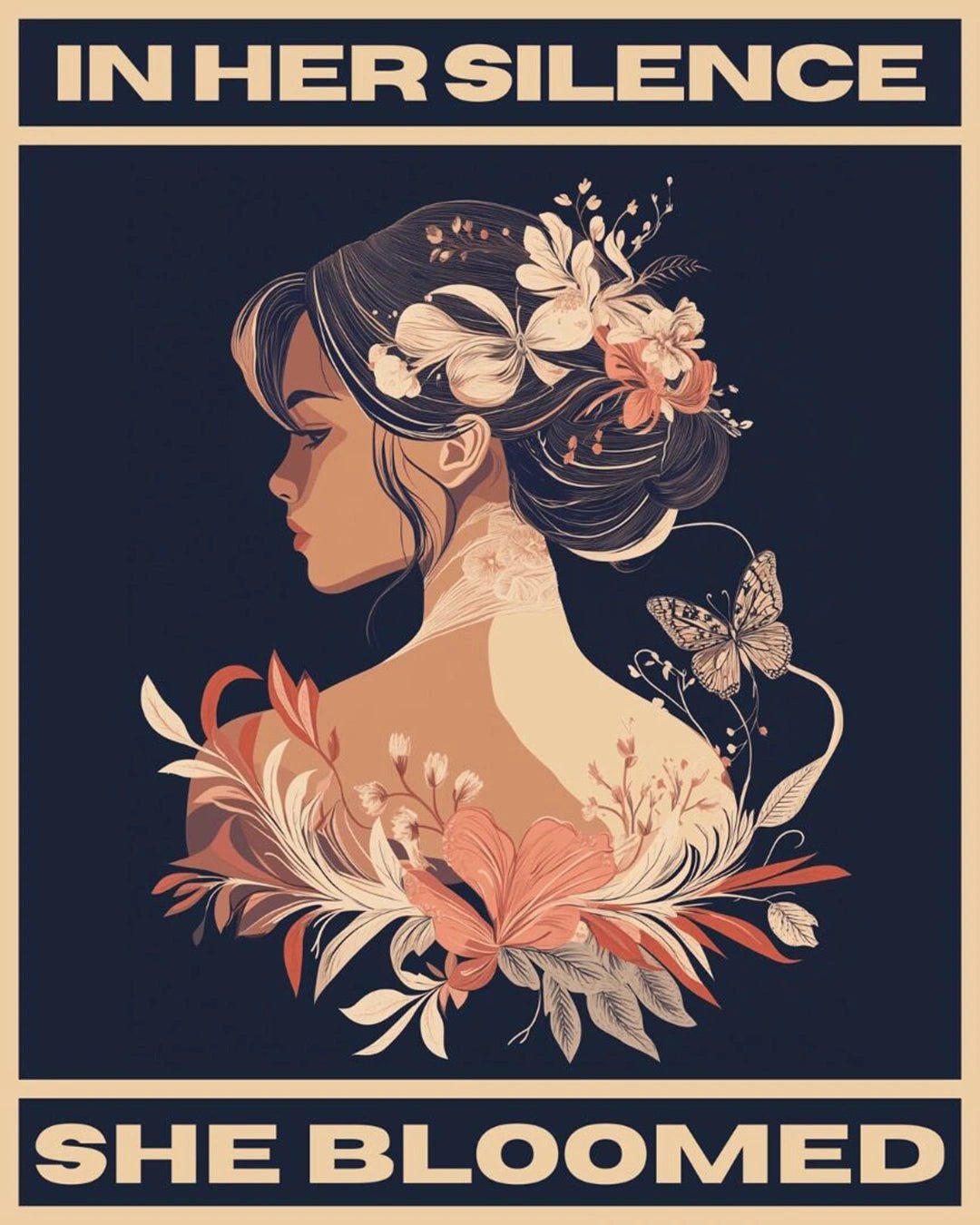 In Her Silence, She Bloomed paint by numbers kit