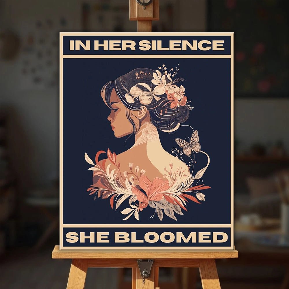 In Her Silence, She Bloomed paint by numbers kit