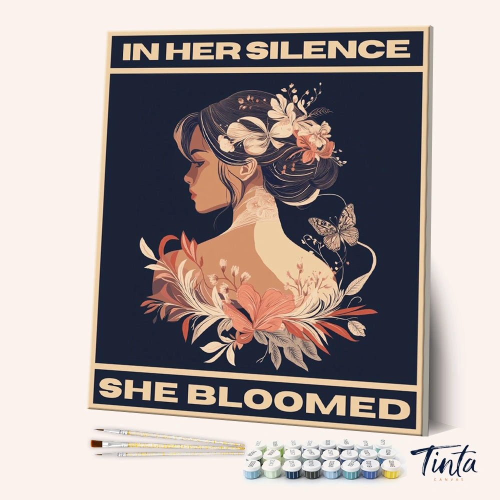 In Her Silence, She Bloomed paint by numbers kit