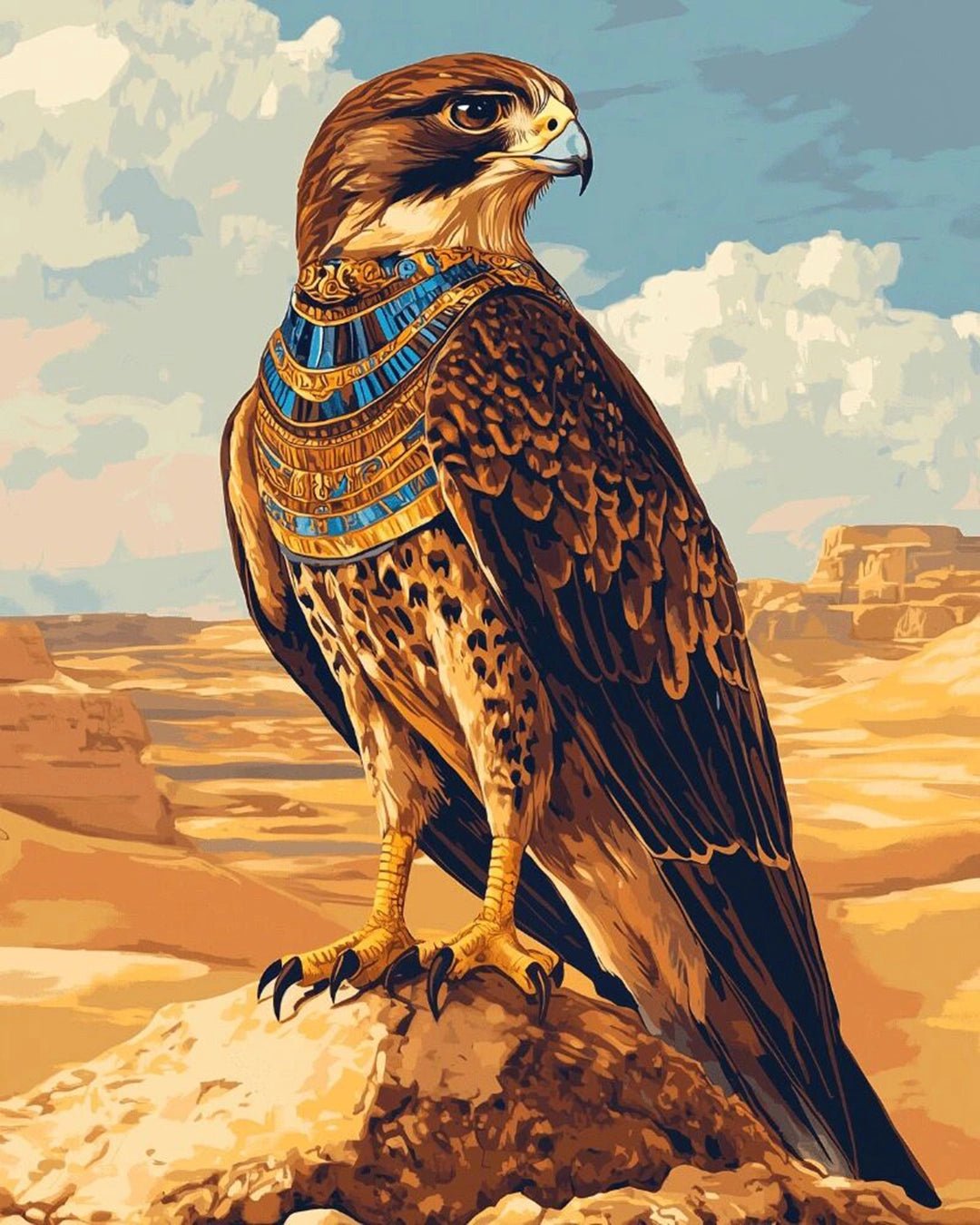 Desert Falcon Sentinel paint by numbers kit