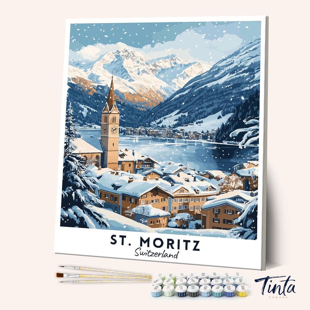 St. Moritz - Póster de viaje