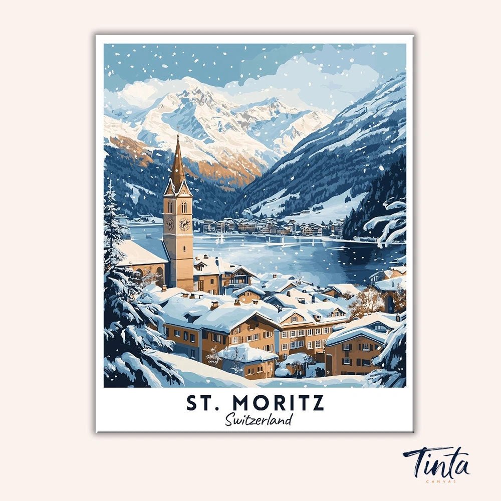 St. Moritz - Póster de viaje
