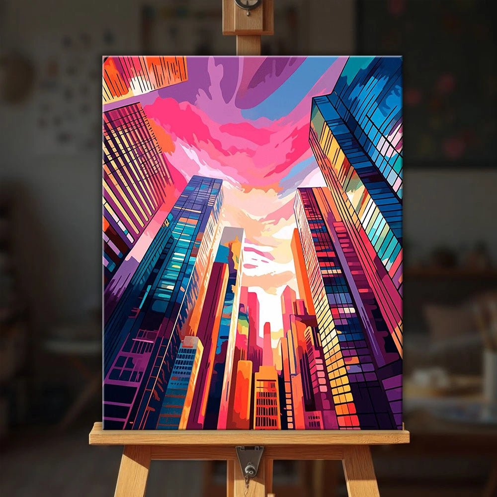 Neon City Ascend paint by numbers kit