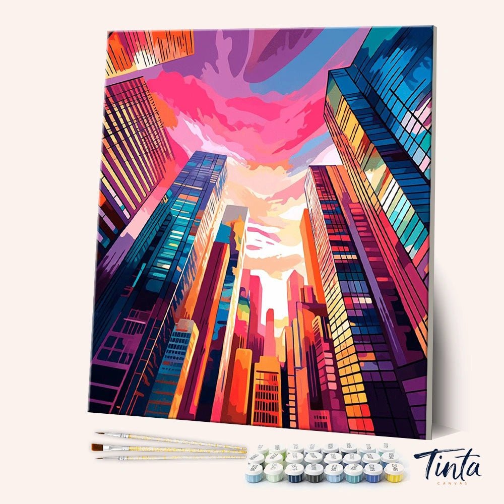 Neon City Ascend paint by numbers kit