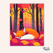 Autumn Fox Rest paint by numbers kit
