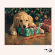 Christmas Morning Puppy paint by numbers kit