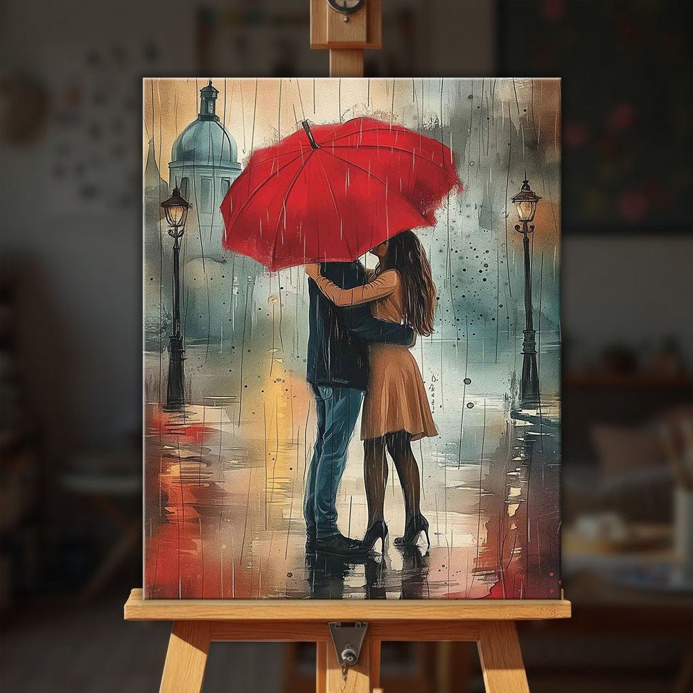 Under One Red Umbrella paint by numbers kit