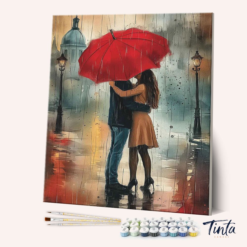 Under One Red Umbrella paint by numbers kit