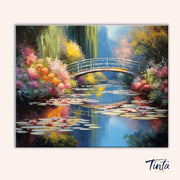 Garden Bridge Reflections paint by numbers kit