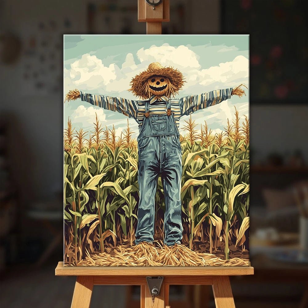 Scarecrow in the Cornfield paint by numbers kit