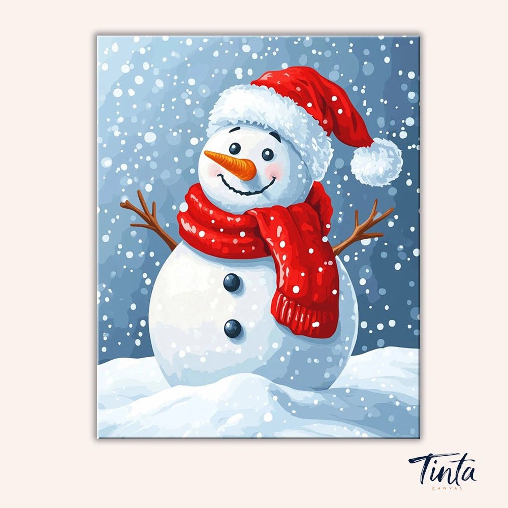 Smiling Snowman paint by numbers kit