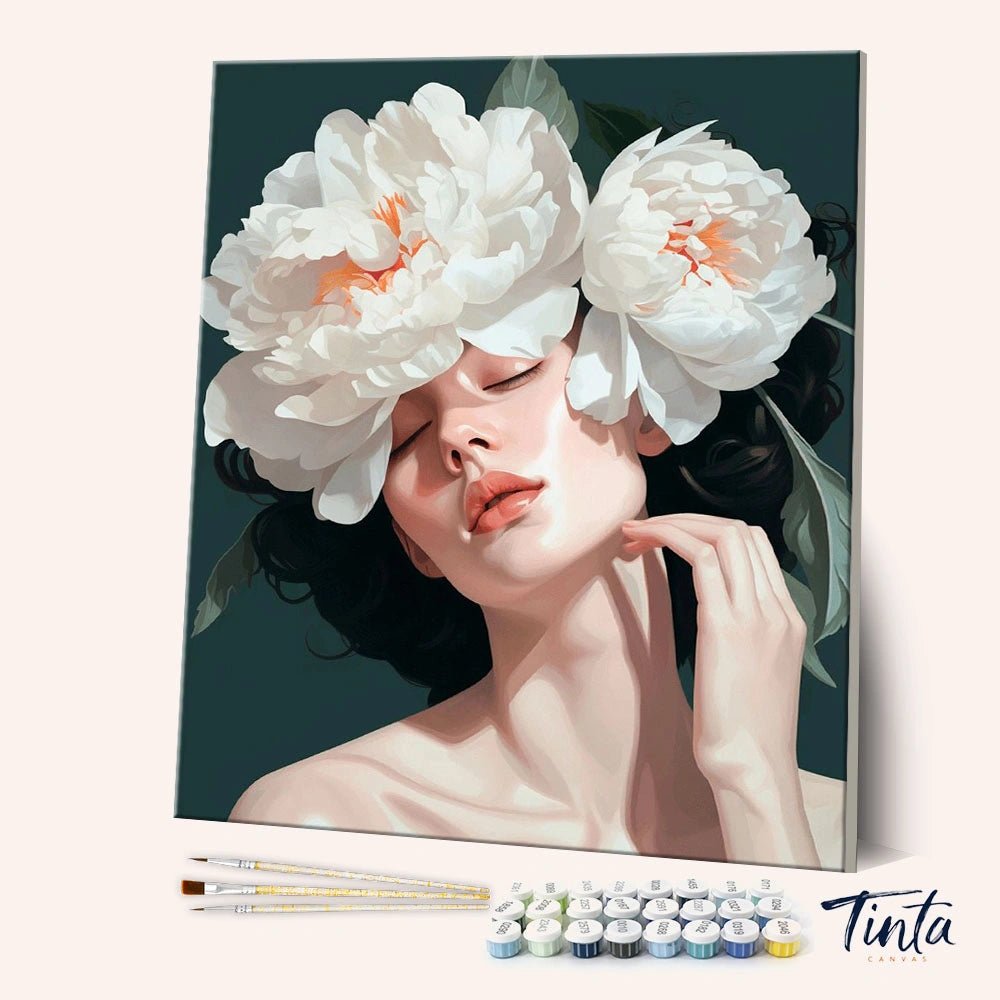 White Blossom Muse paint by numbers kit