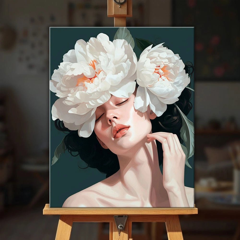 White Blossom Muse paint by numbers kit