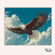Bald Eagle in Flight paint by numbers kit