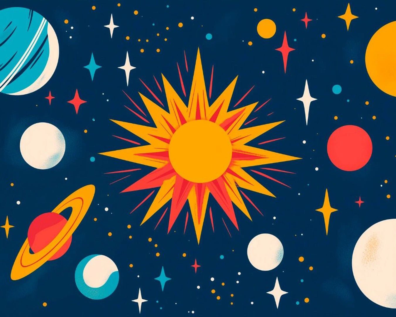 Cosmic Sunburst paint by numbers kit
