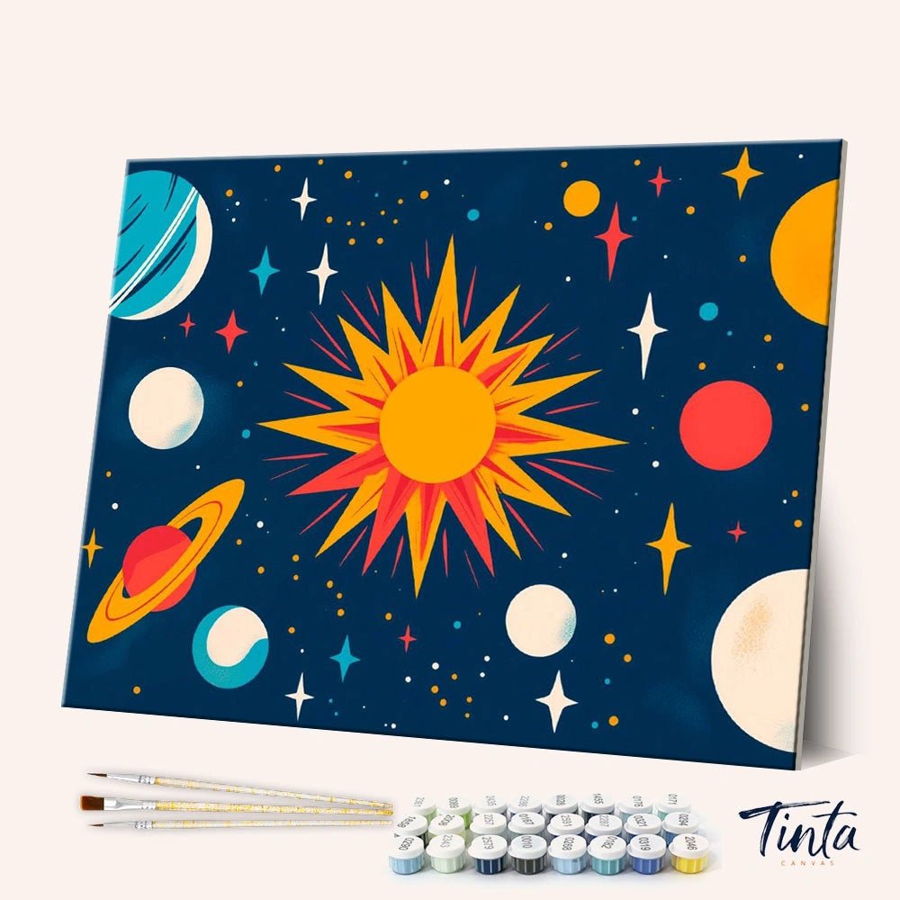 Cosmic Sunburst paint by numbers kit