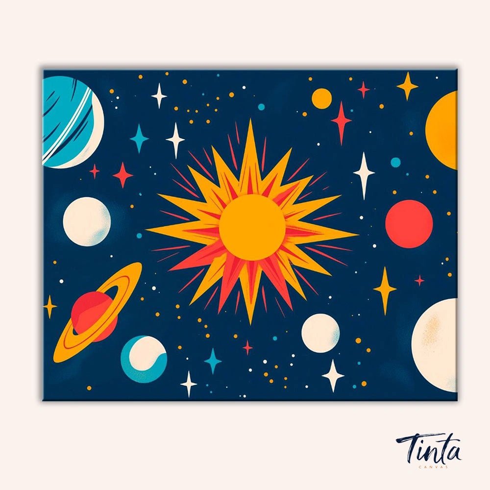 Cosmic Sunburst paint by numbers kit