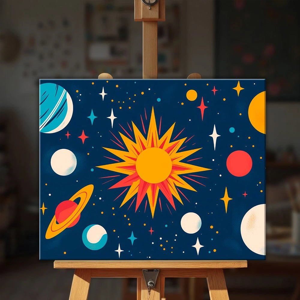 Cosmic Sunburst paint by numbers kit