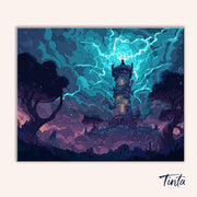 Stormbound Wizard Tower paint by numbers kit