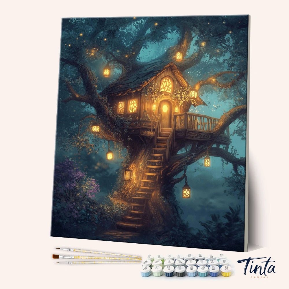 Enchanted Treehouse Glow paint by numbers kit