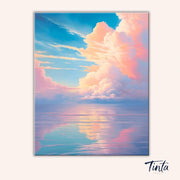 Pastel Sky Reflections paint by numbers kit