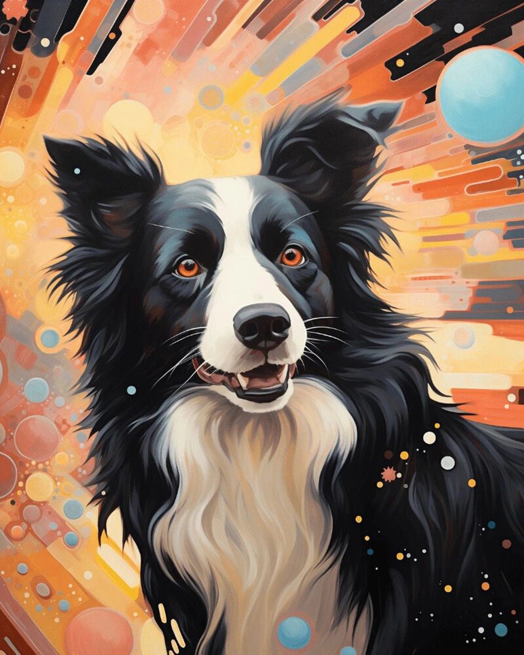 Radiant Border Collie paint by numbers kit