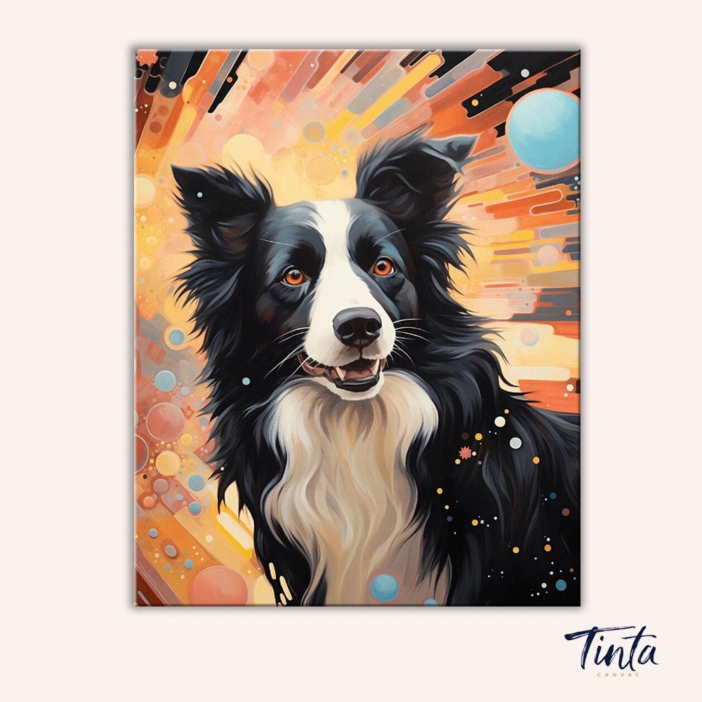 Radiant Border Collie paint by numbers kit