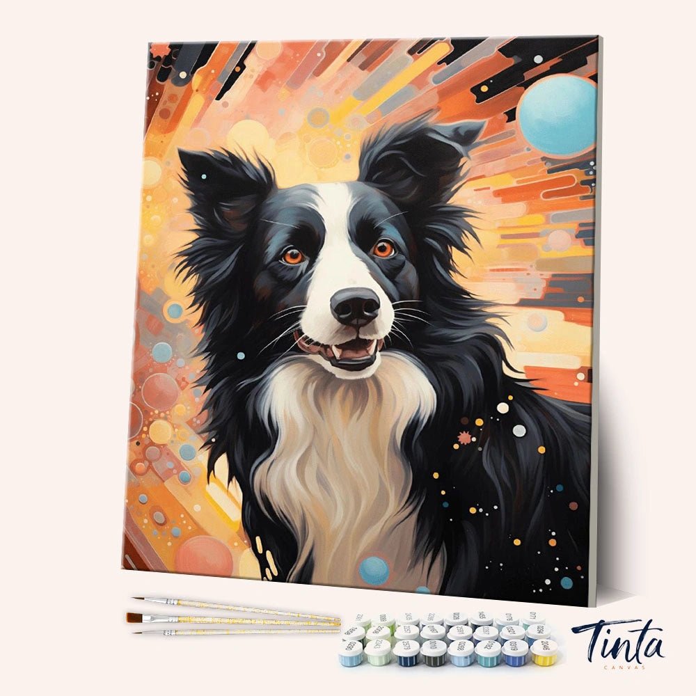 Radiant Border Collie paint by numbers kit