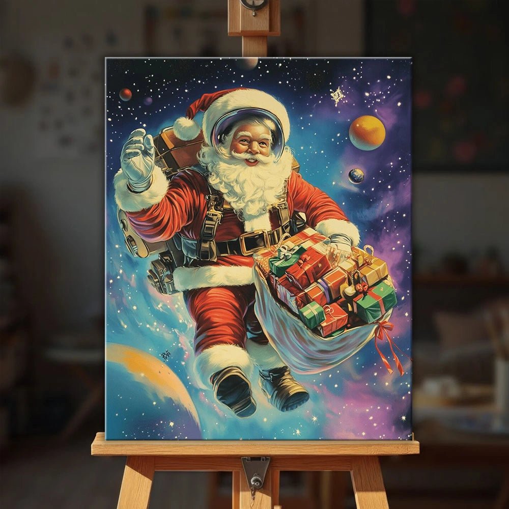 Cosmic Santa Delivery paint by numbers kit