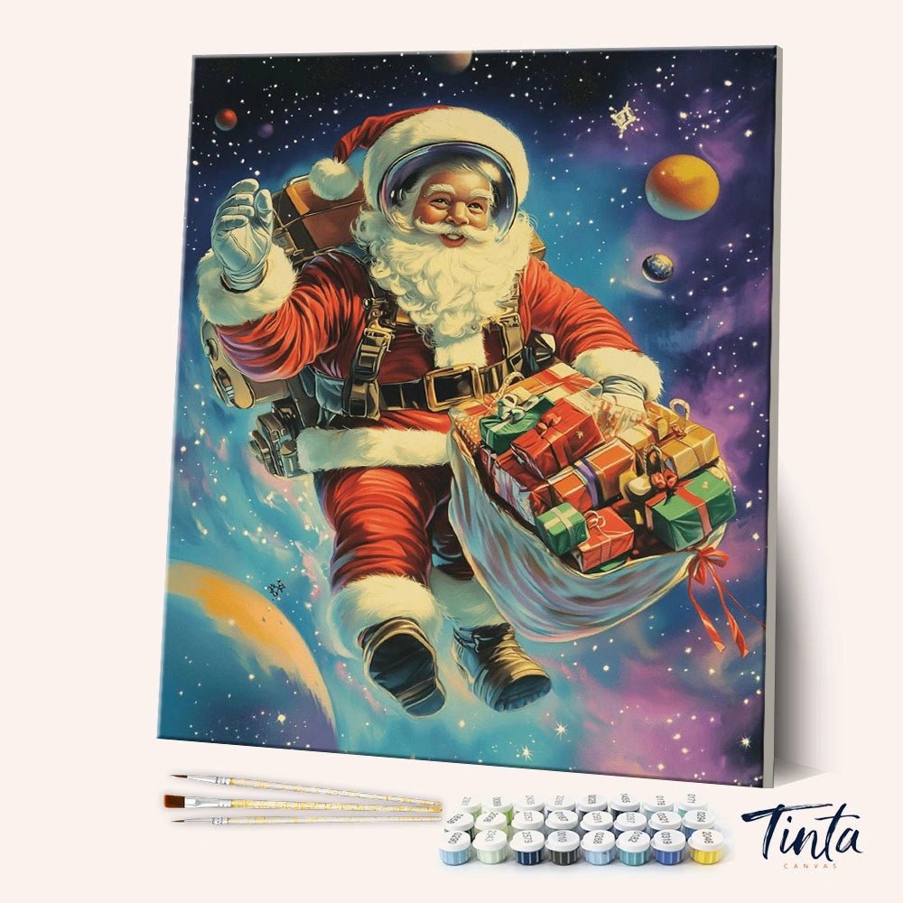 Cosmic Santa Delivery paint by numbers kit