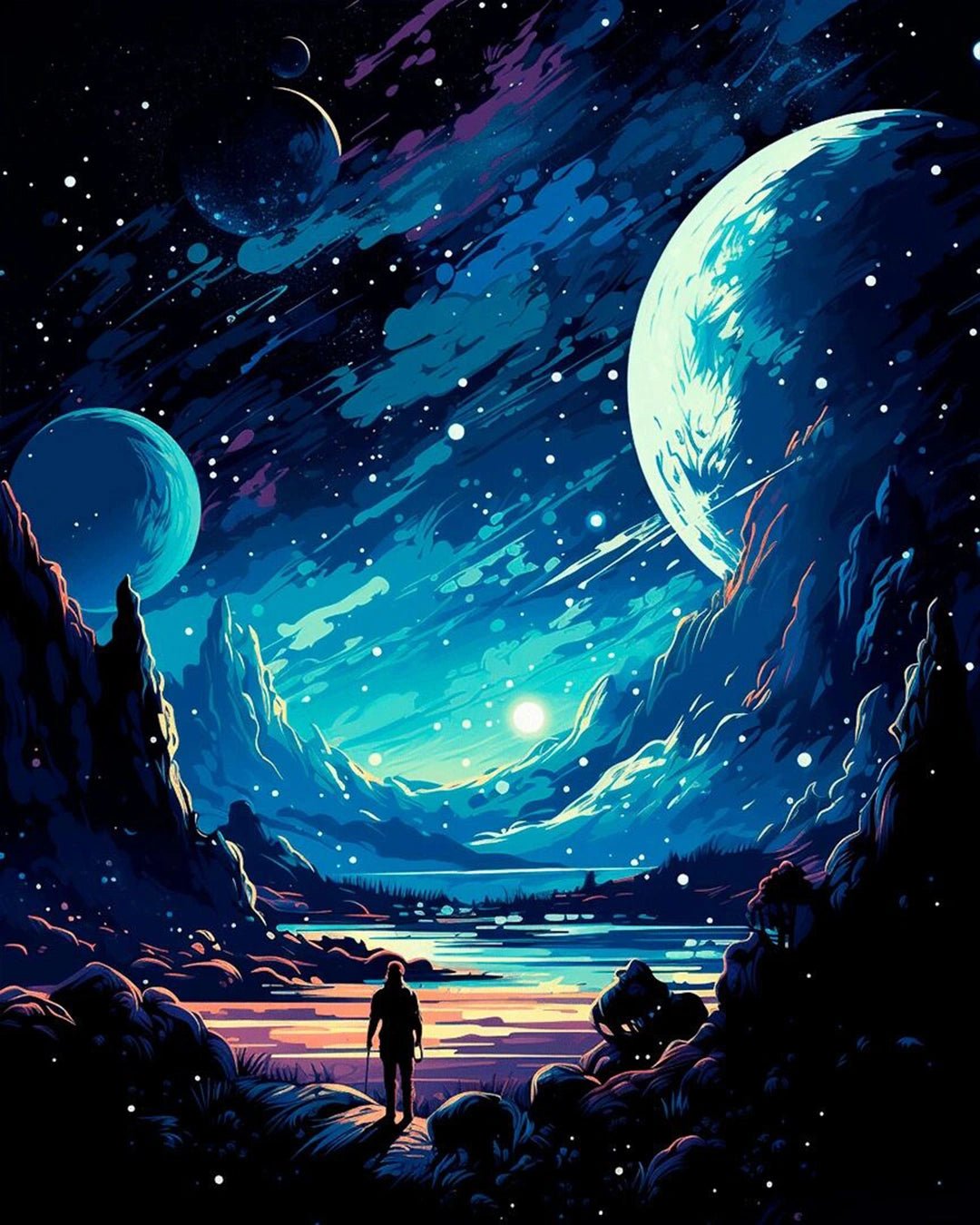 Space Voyage paint by numbers kit