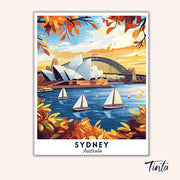 Sydney - Travel Poster paint by numbers kit