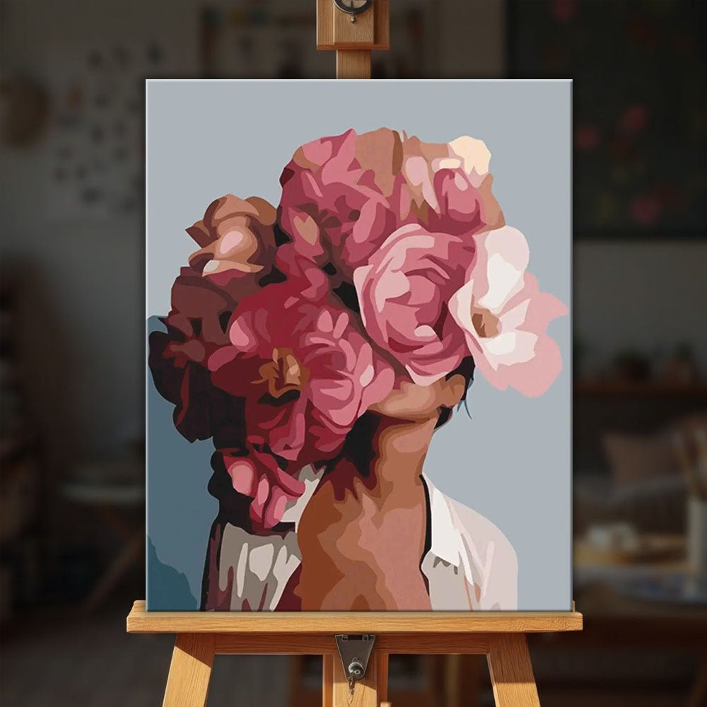 Beauty Behind Flowers paint by numbers kit